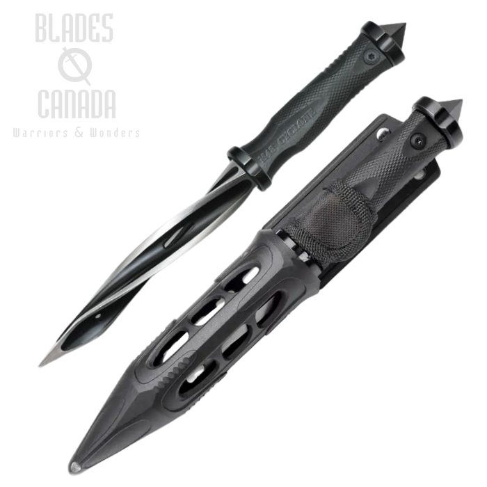 UC M48 Cyclone Fixed Blade Boot Knife, GRN Black, UC3287